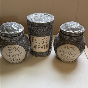 Gray Potion Jar Set nightmare before christmas sally trinket jars